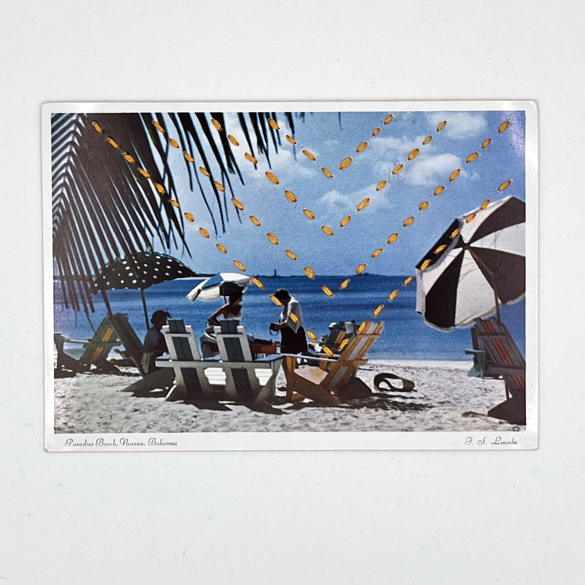 Hand Embroidered Vintage Postcards – Scattered Light Stitchery